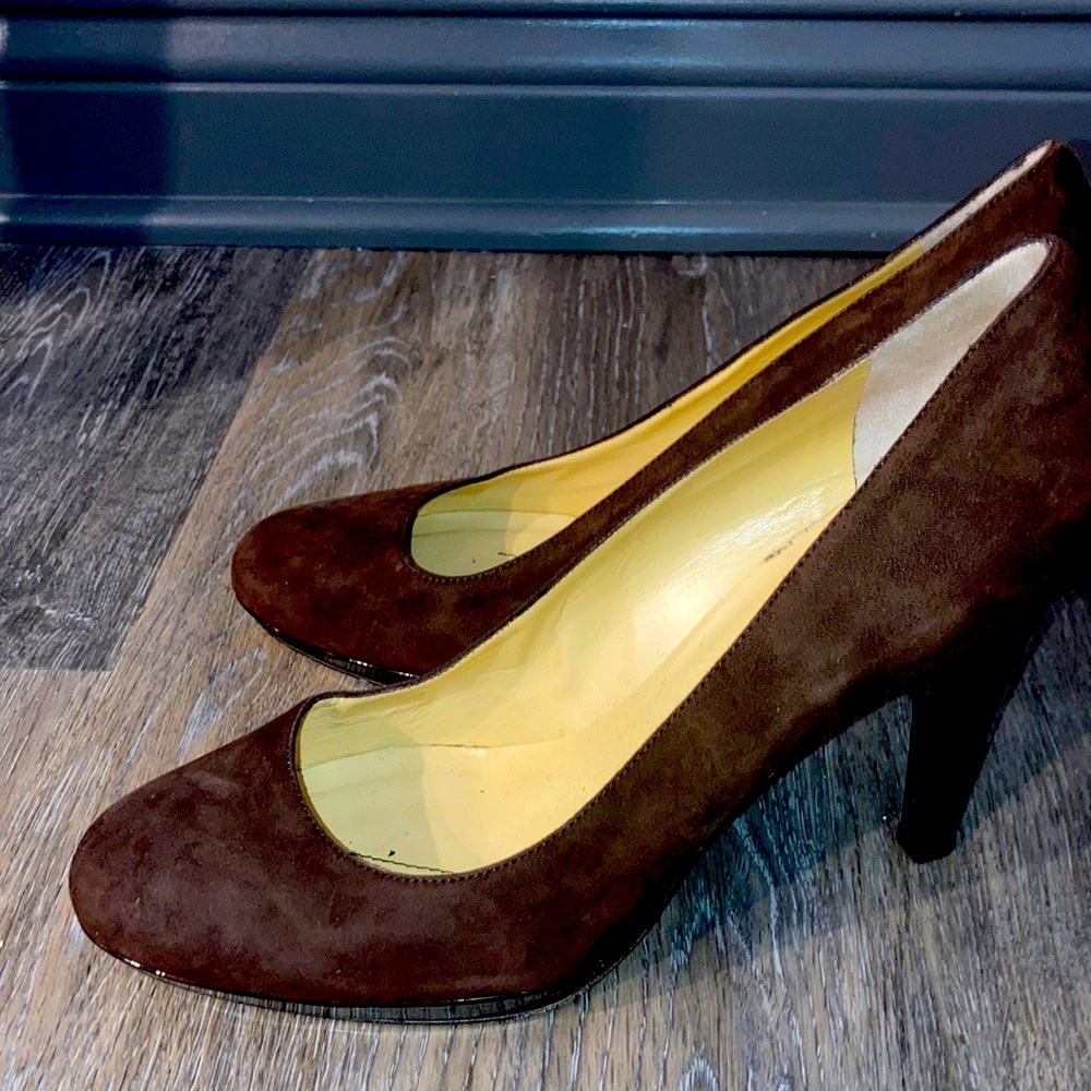 Kate Spade Brown suede heels 9.5